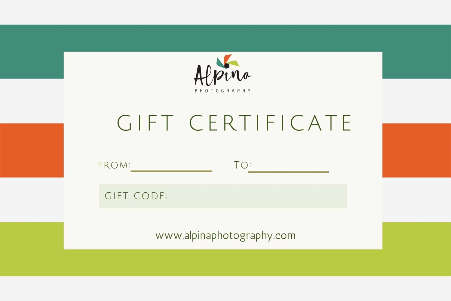 Alpina Photography-gift card