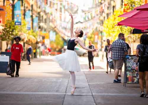 ballerina dancing in the streets