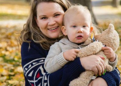 mom and baby in the park