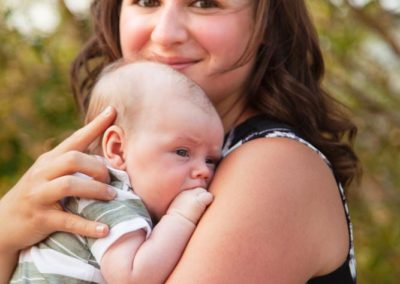 mom and baby in the park