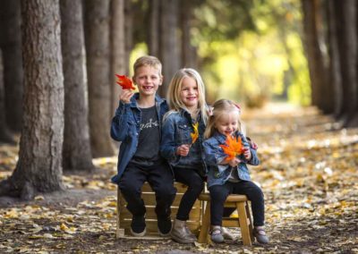 sibling photo in the forest