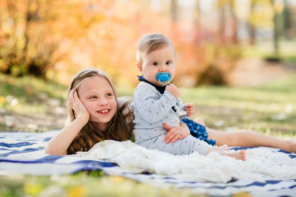 siblings in the park