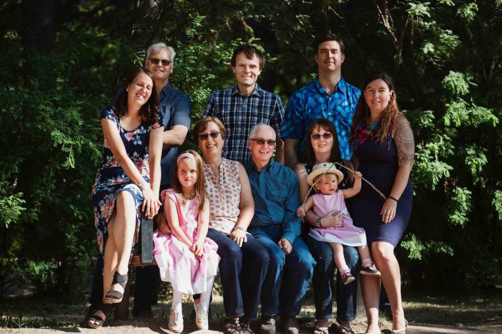 extended family in the park