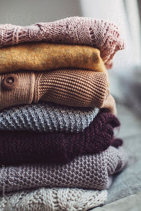 a stack of knitwear