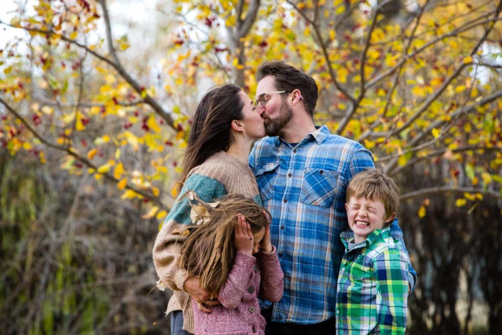 family photo in the fall