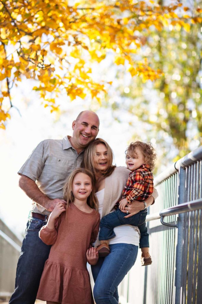 family portrait in the park