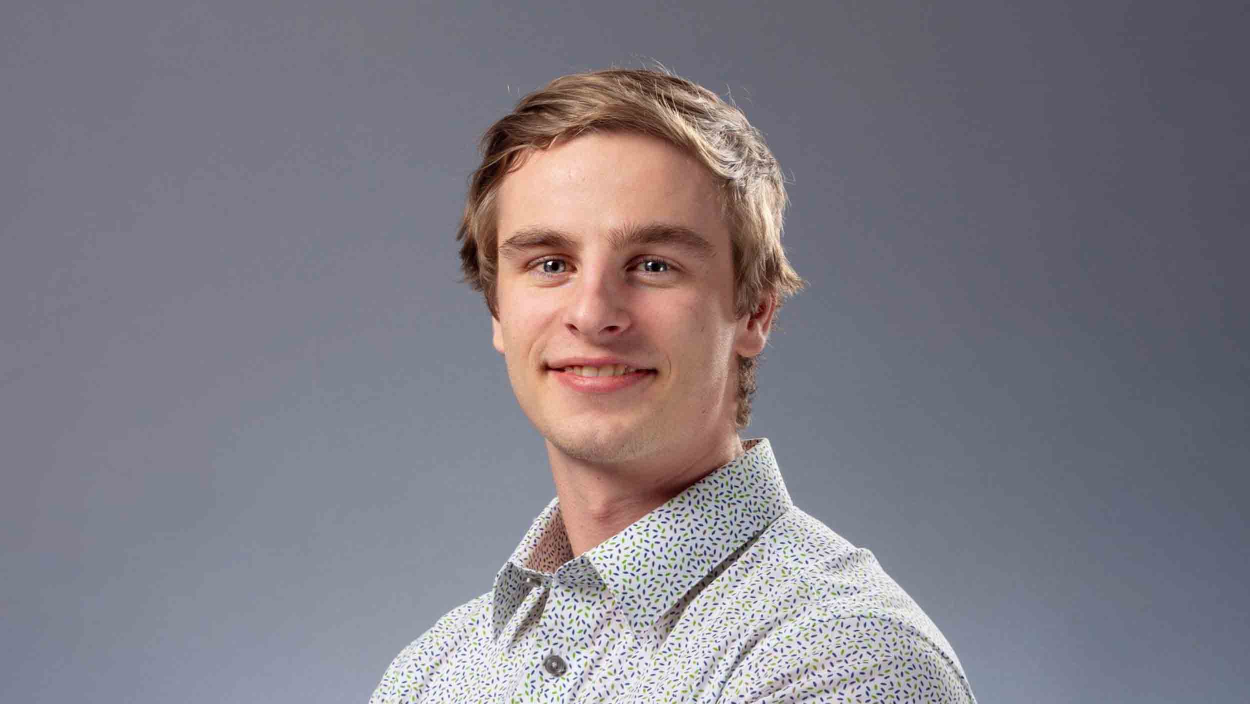 business headshot of a young man